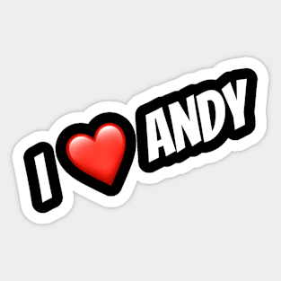 i ❤️ andy Sticker